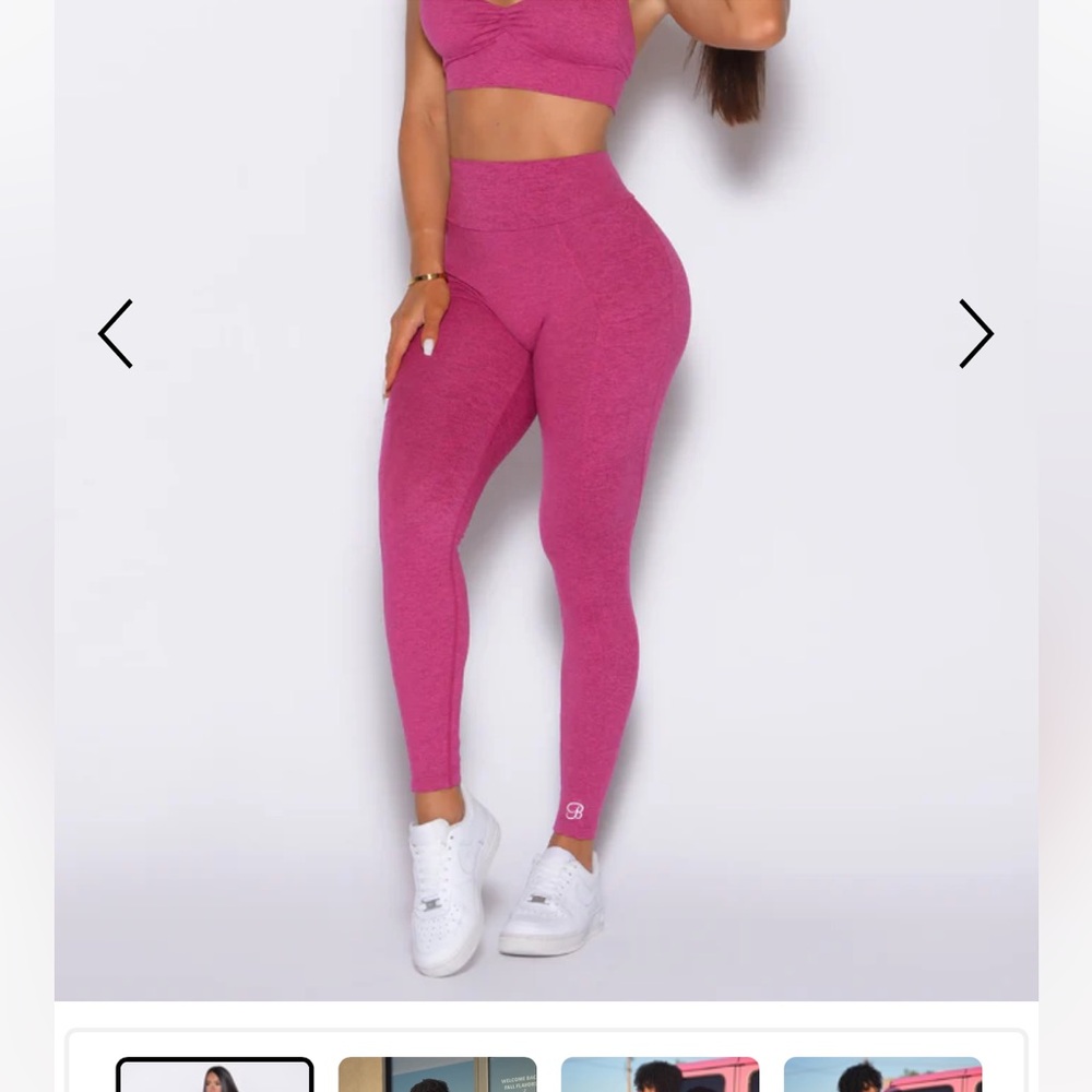 Bombshell sportswear v back leggings medium fuchsia